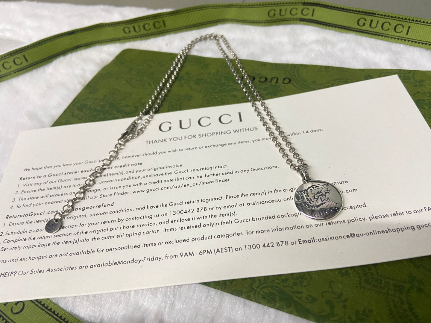 Gucci Fearless Tiger Head Necklace
