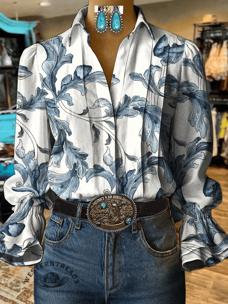 Women's Casual Western Pattern Vintage Shirt