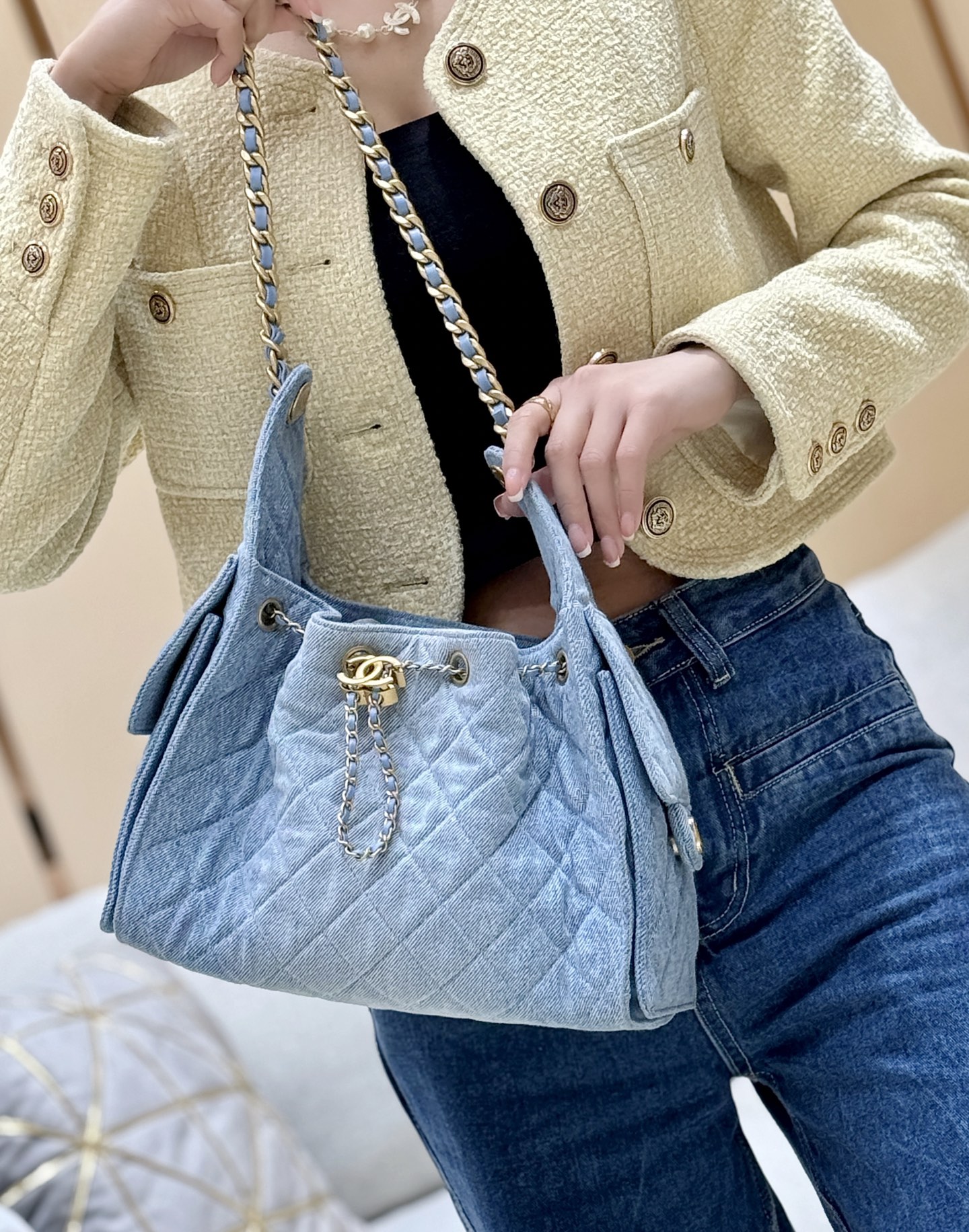 Chanel 25S Spring/Summer Collection Denim Handbag AS5293 00138