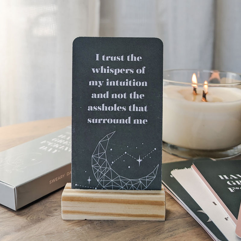 Mystic Sweary Affirmation Cards To Have a Great F*cking Day