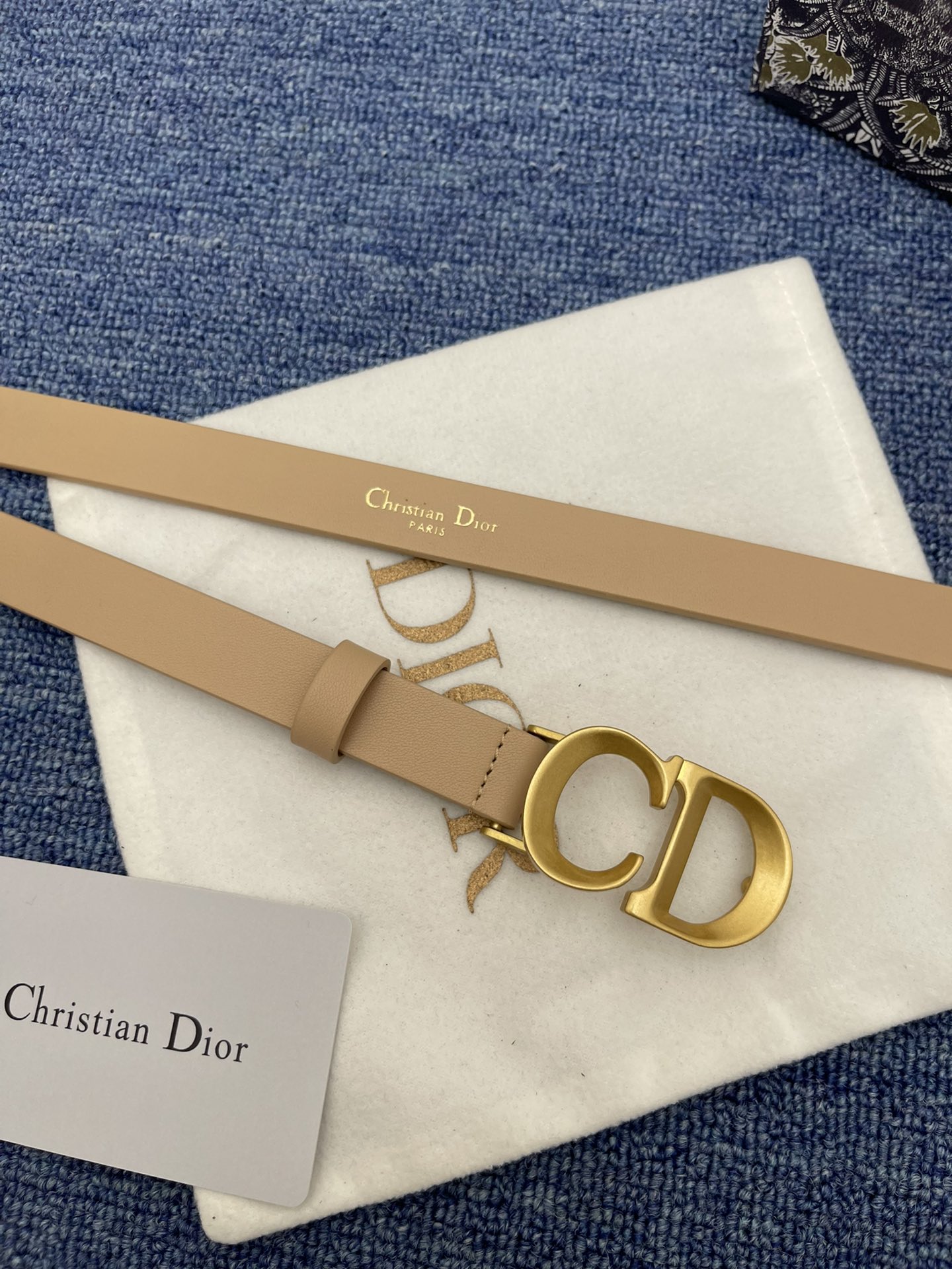 Dior CD buckle leather belt 2.0CM wide