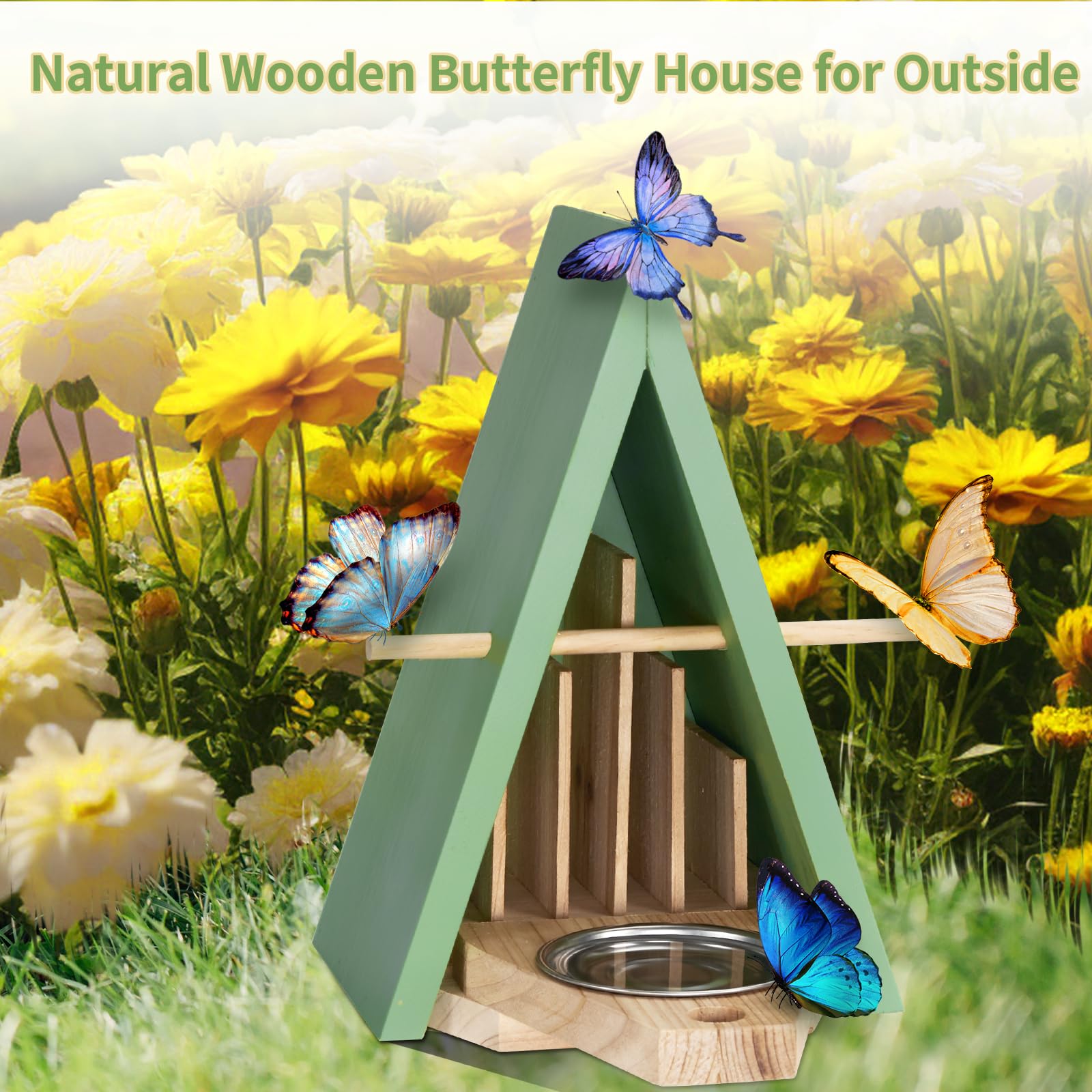 🦋 Butterfly House & Feeder – Natural Habitat to Attract Butterflies to Your Garden!