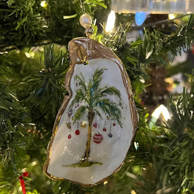 Christmas gift - Oyster Shell Art Ornament