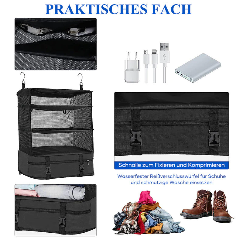 (🔥Last Day Promotion-SAVE 50% OFF)✈Collapsible Portable Hanging Large Capacity Luggage Storage Bag🧳-BUY 2 GET 10% OFF & FREE SHIPPING