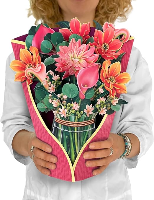 💐💐Vibrant 3D Bouquet - (Creative Holiday Blessing Gift Card)