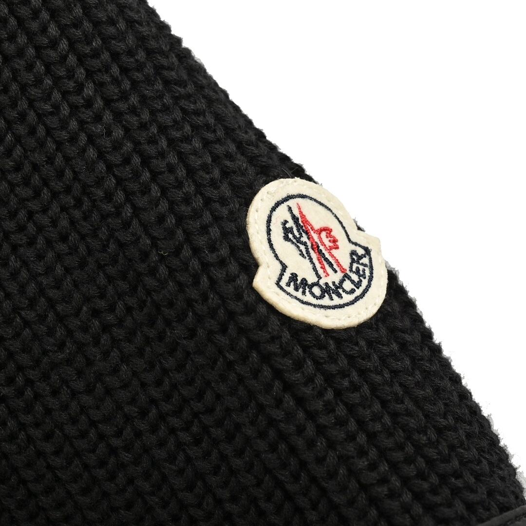 Moncler 24Fw sleeve patchwork knitted hooded lightweight down jacket