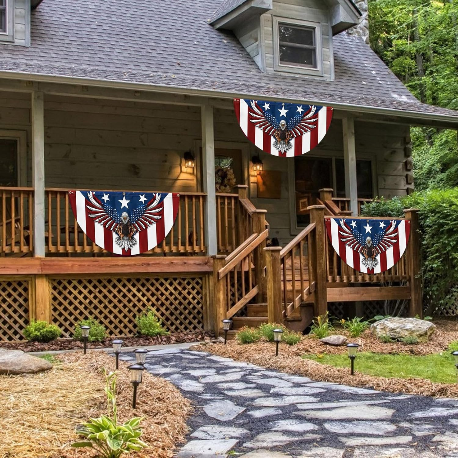 Patriot Flag Eagle Bunting Flag - Celebrate American Pride Year-Round