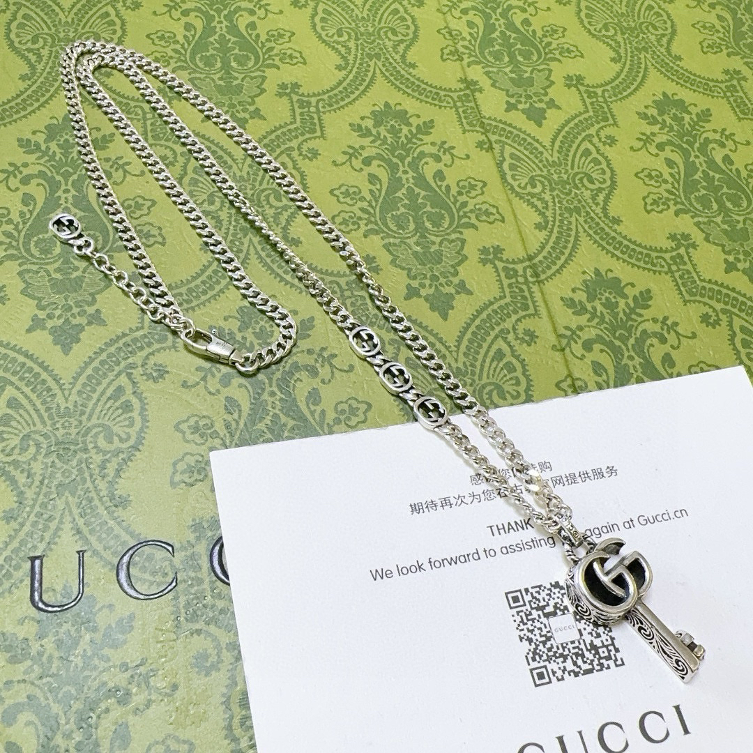 Gucci Anger Forest Series Vintage Double G Necklace