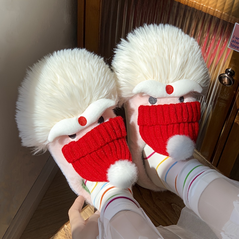 🎄Early Christmas Sale 49% OFF🎄🎅Plush Cartoon Santa Claus Slippers