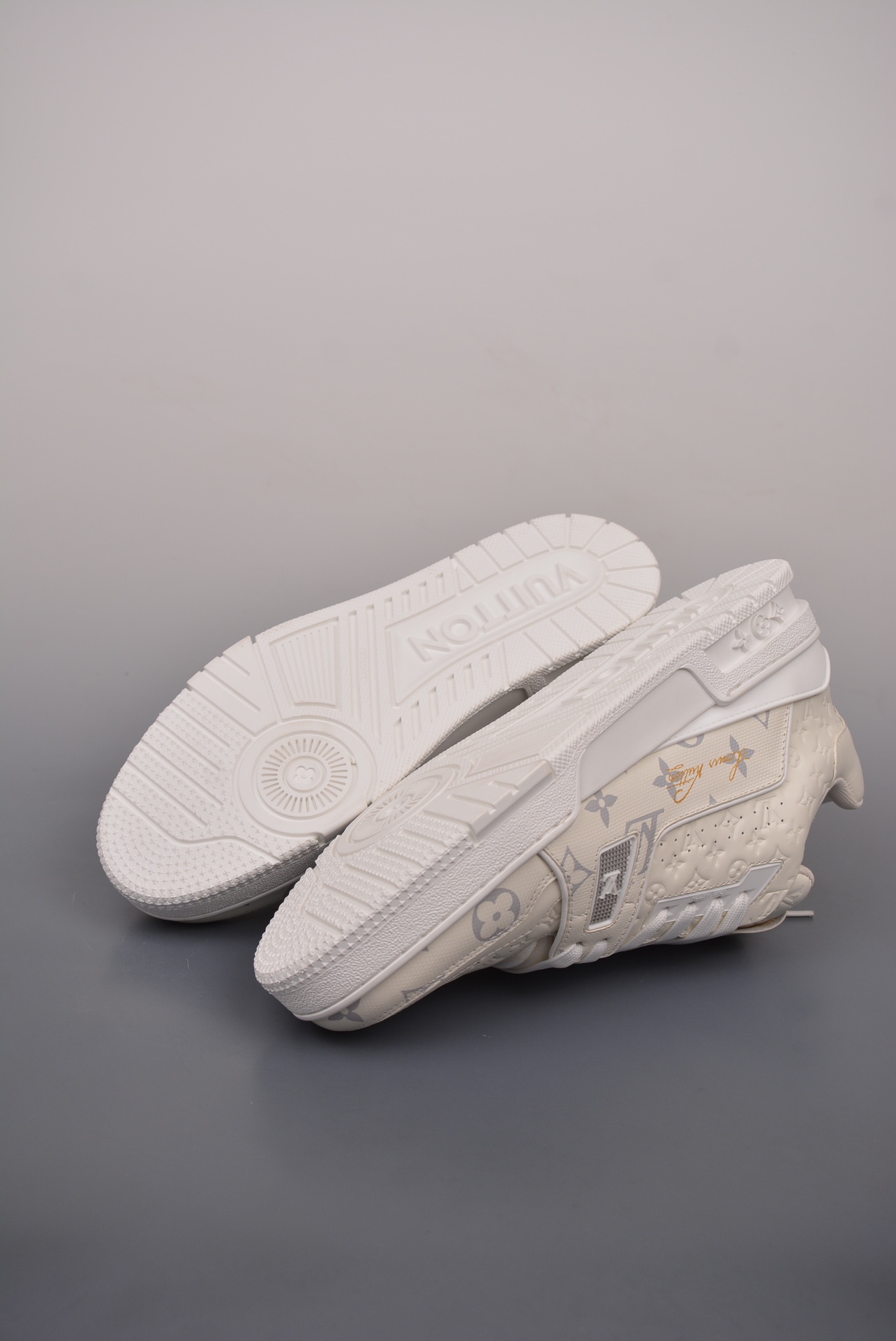 Louis Vuitton Trainer Sneaker Low Off-White Jacquard 1ADF5C
