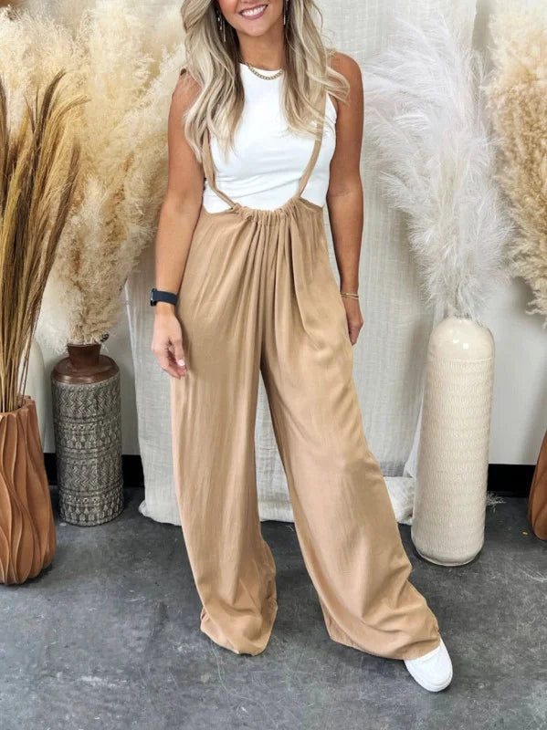 HOT SALE🔥Women Soft Loose Solid Color Jumpsuit 50% OFF Flash Sale