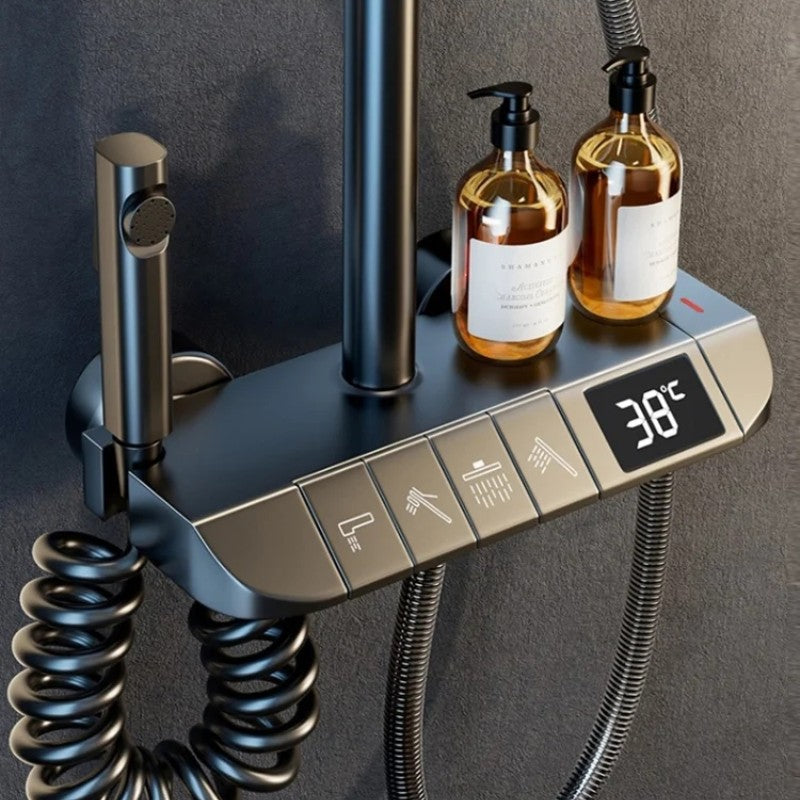 Intelligent Pressurized Thermostatic Digital Display Shower Faucet Set✈️Free Shipping