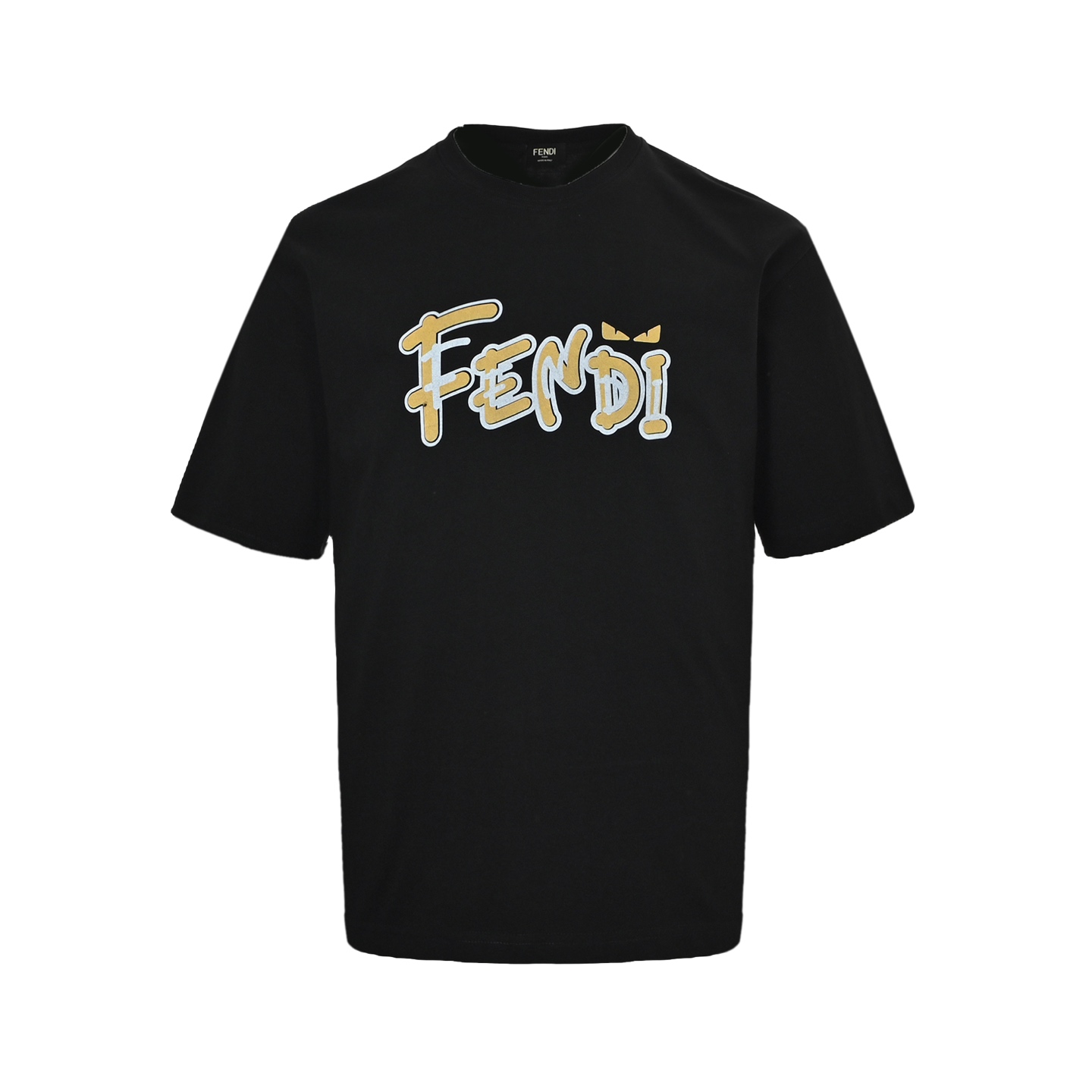 Fendi 25ss cartoon letter print short sleeve