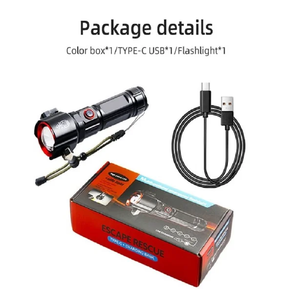 🔥 2024 Hot Selling Multi-Functional Flashlight 🔥 1KM Long Distance Emergency Flashlight