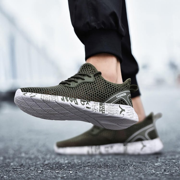 Men's Summer Graffiti Cutout Sneakers