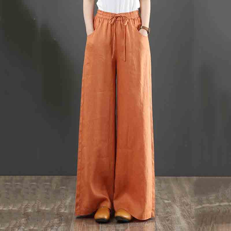 Basic Comfy Elastic Waist Drawstring Pants