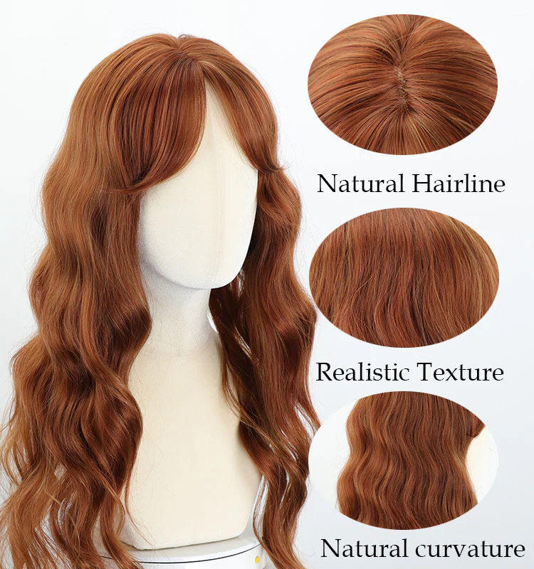 Long Curly Wig With Auburn Glow