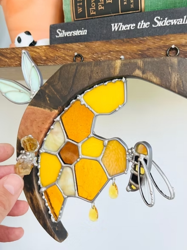 ✨ Handcrafted Stained Glass Art Collection – Nature’s Beauty in Every Piece! 🌿🐝🦇