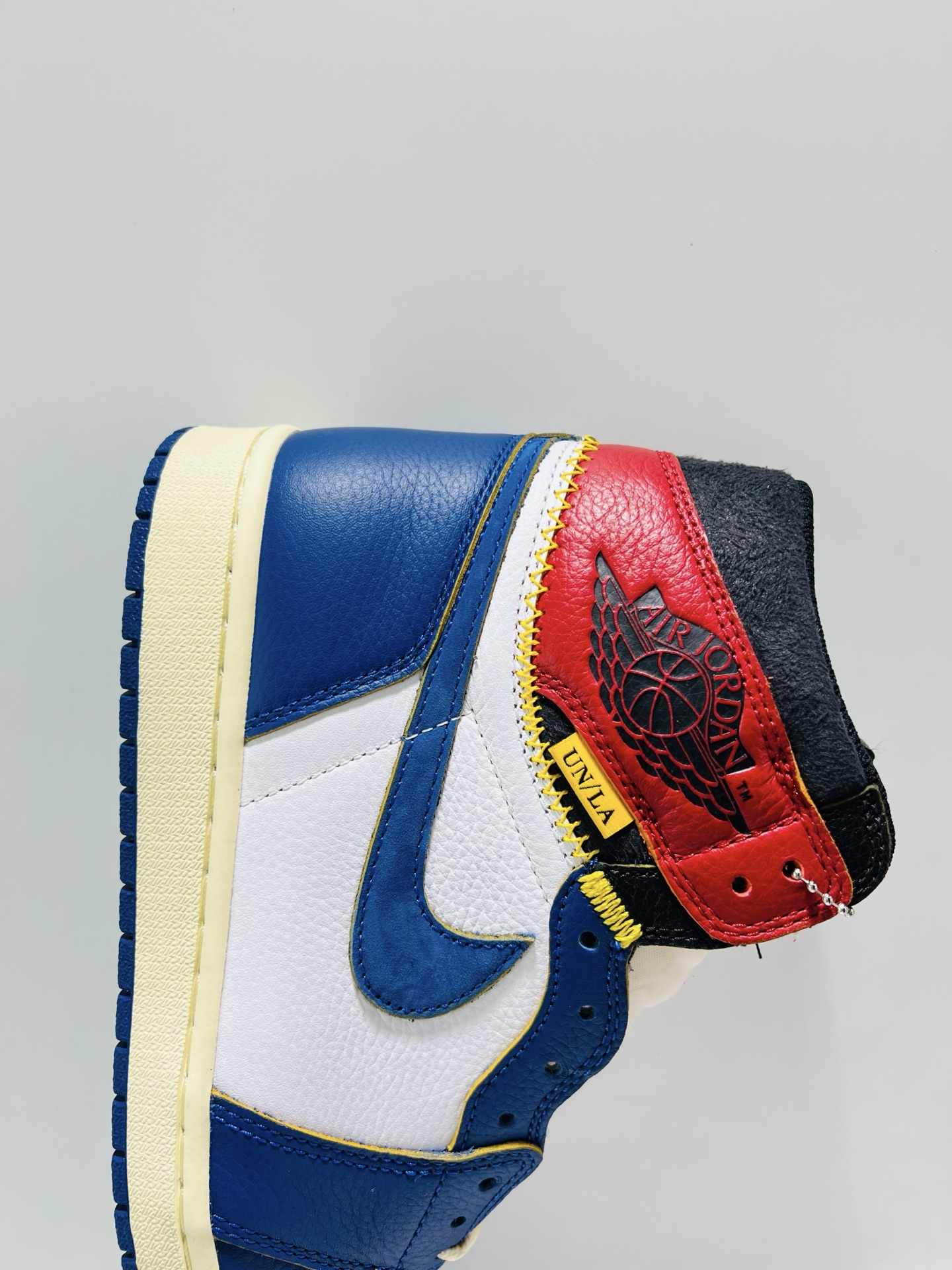 Union x Air Jordan 1 Retro High OG NRG AJ1 Black, Blue and Red Stitching BV1300-146