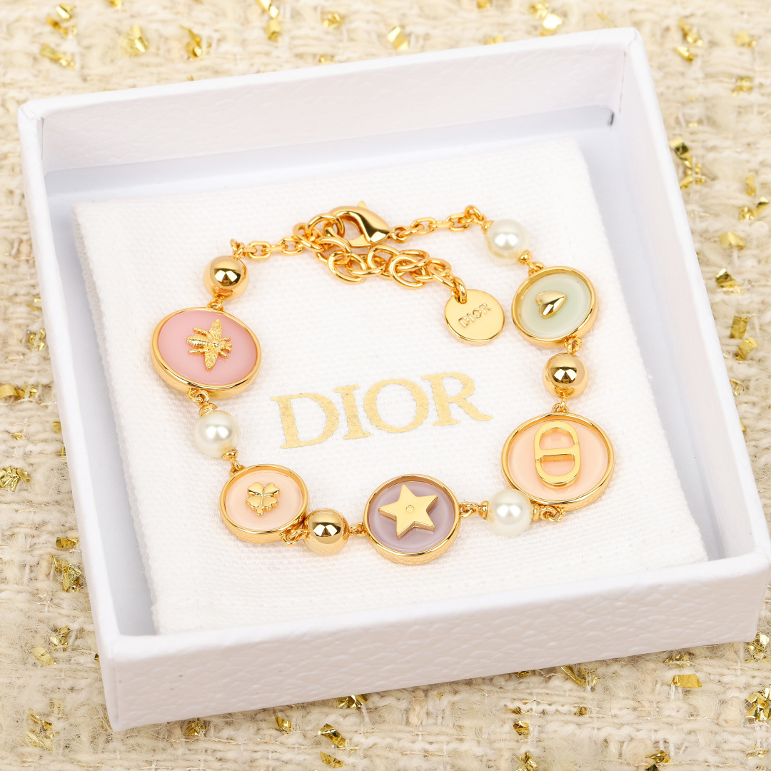 Dior colorful small circle bracelet