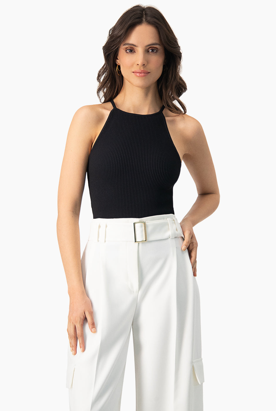 Slim Top Halter Rib