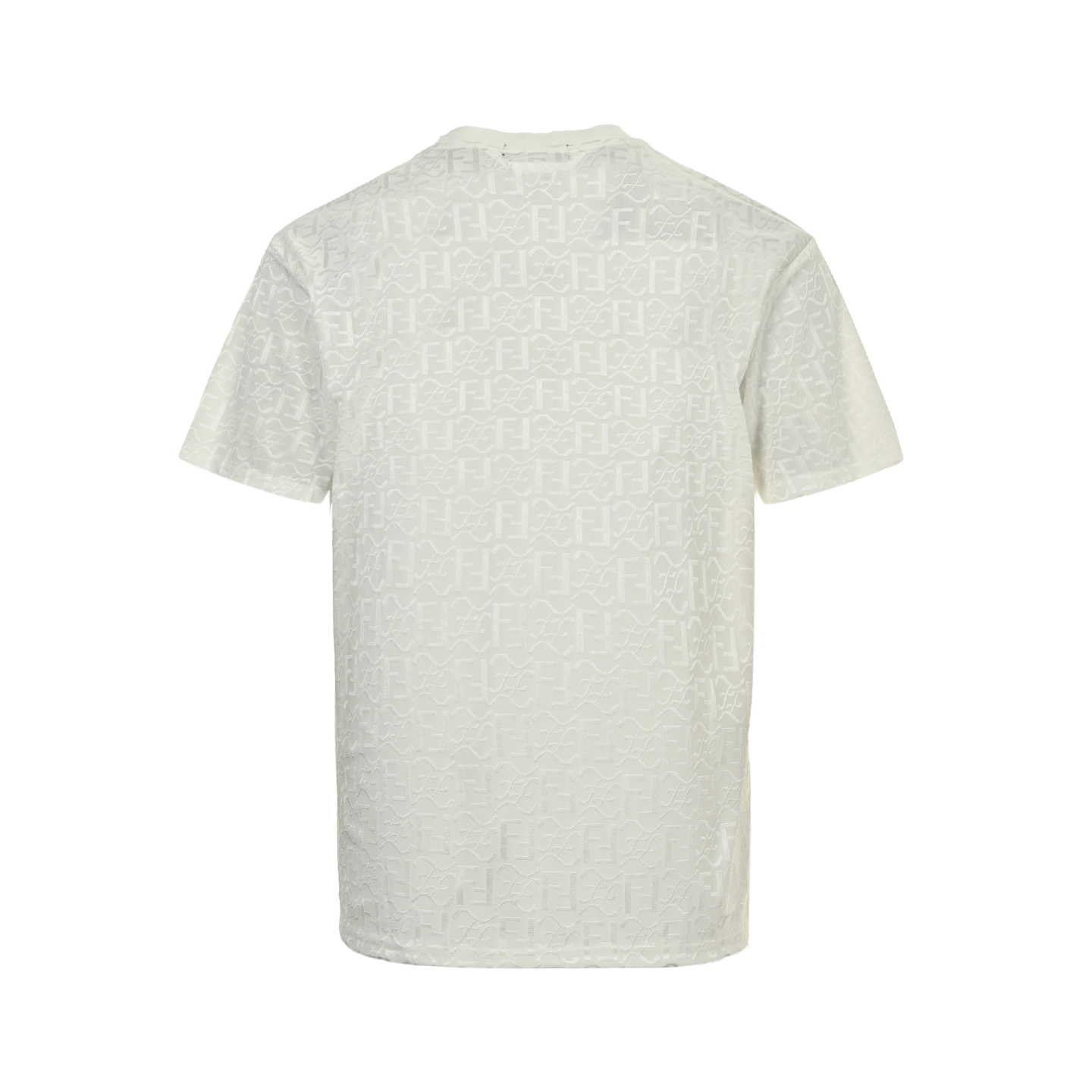 Fendi 25ss ice silk dark pattern full double F jacquard short sleeves