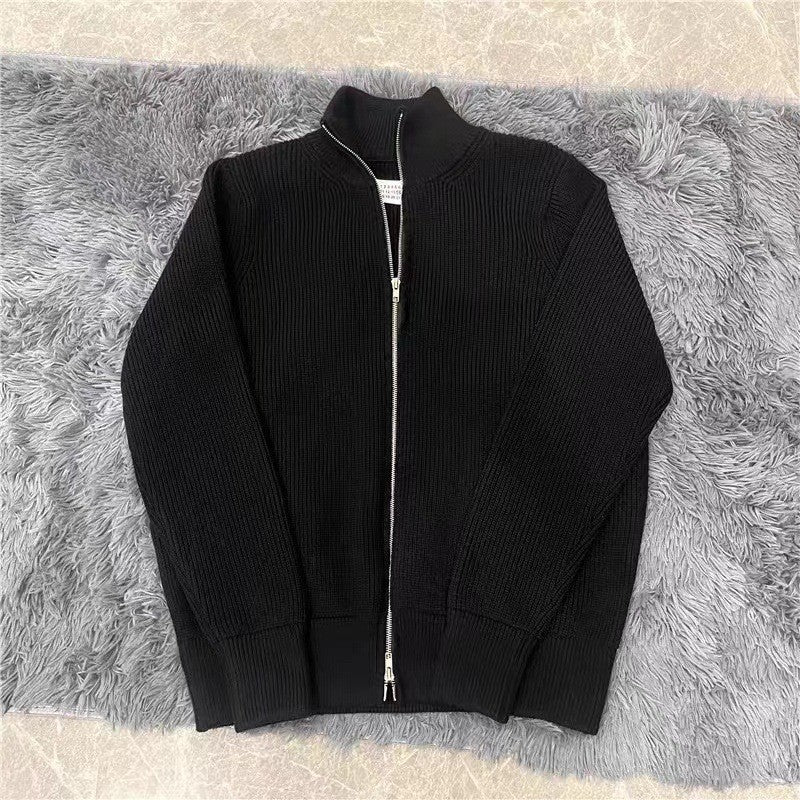Stylish Zip Turtleneck Wool Coat for Men and Women