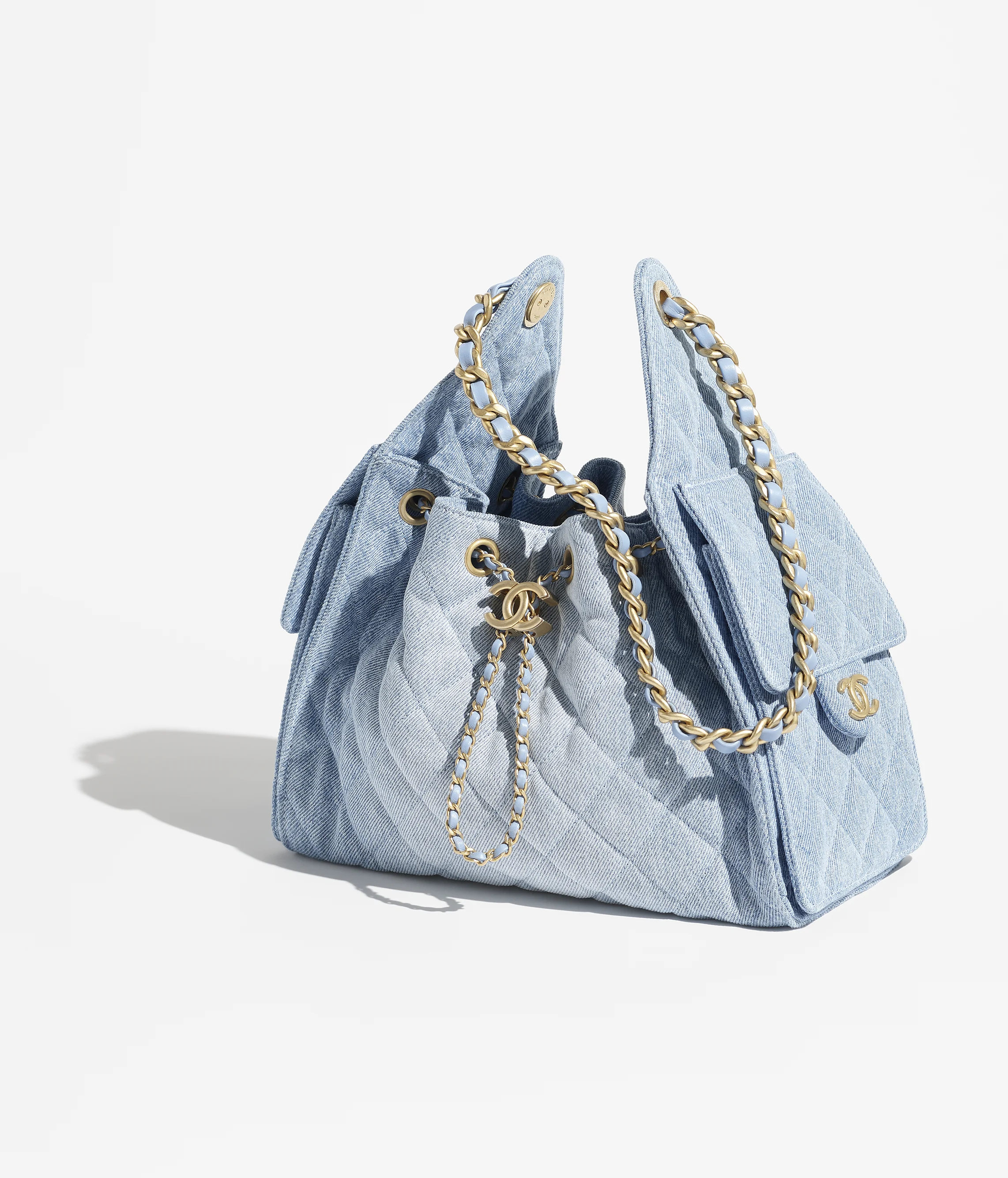 Chanel Small 25 Bag Suede & Gold-Tone Metal Blue AS5293-B20603-U0475