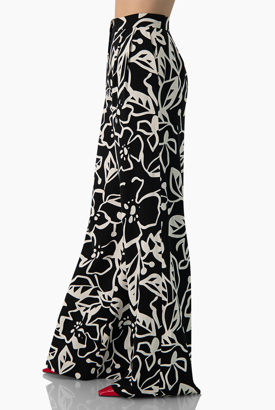 Pantalon estampado recto