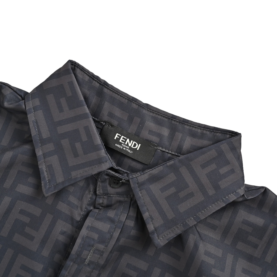 Fendi 24ss double F full print short sleeve shirt