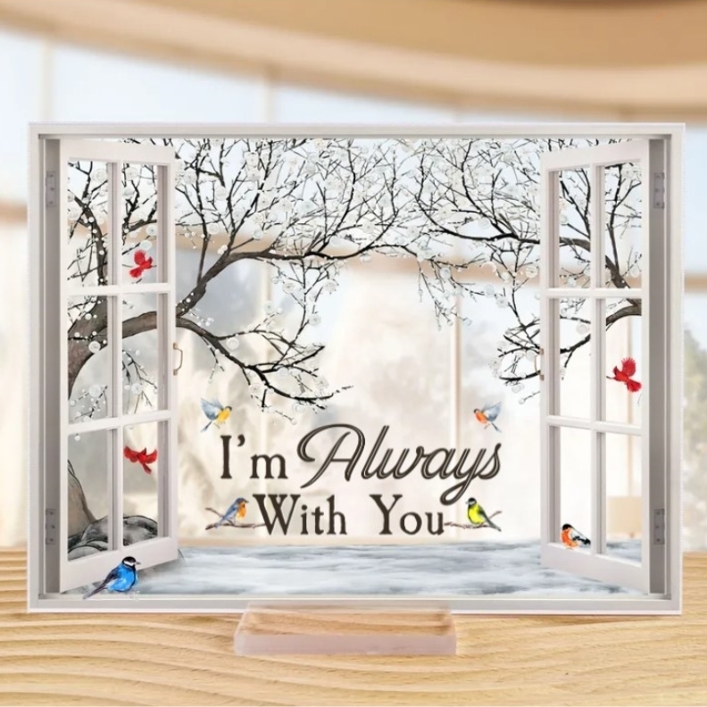 I'm Always With You Memorial-Custom Photo Memorial Plaque