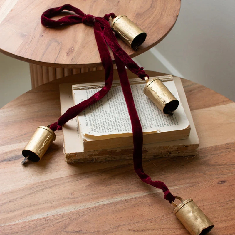 🎄Early Christmas Sale 49% OFF🔥Christmas Bell Cluster with Velvet Rope