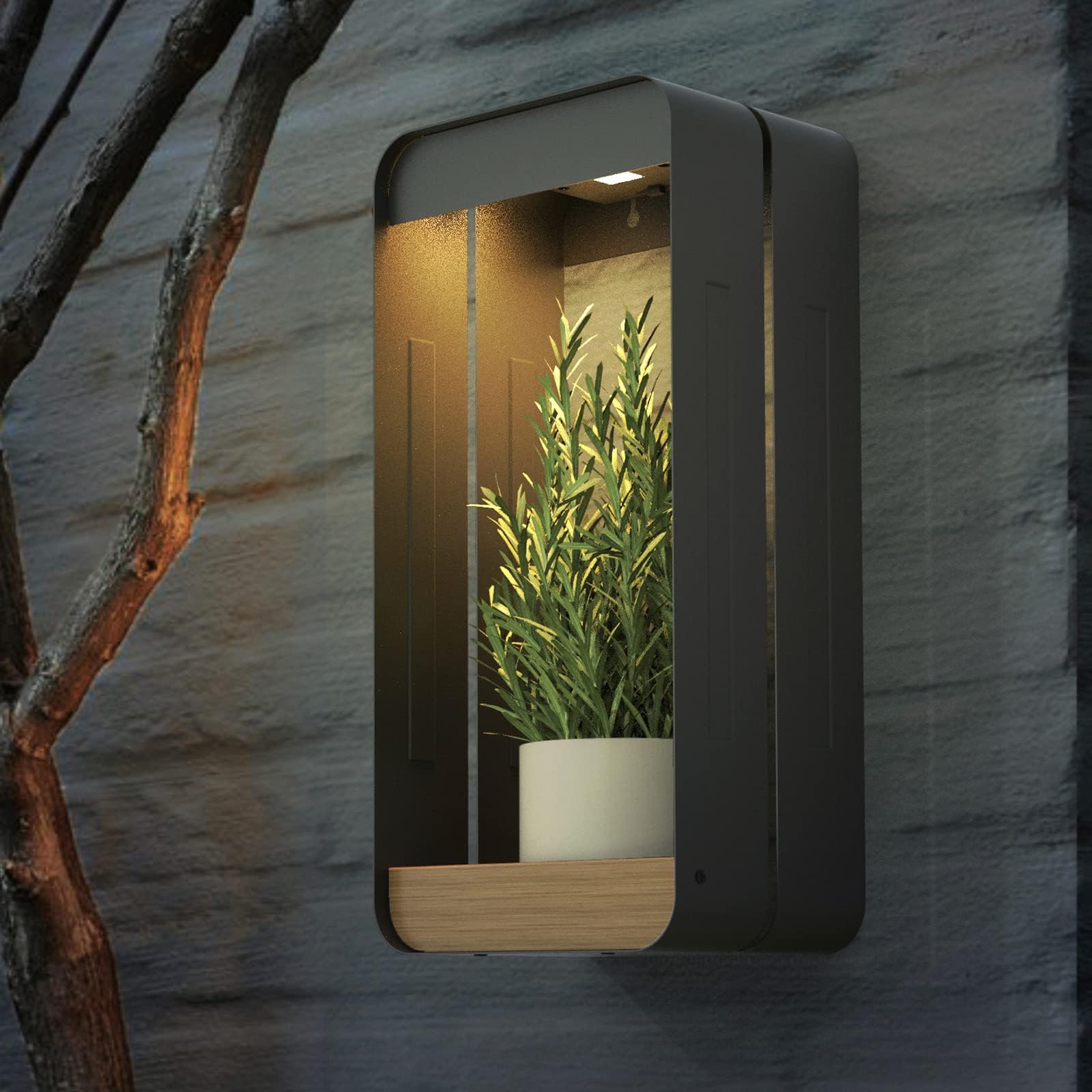 🔥ON SALE🔥Outdoor LED Solar Power Waterproof Decor Wall Sconce Shelf Planter