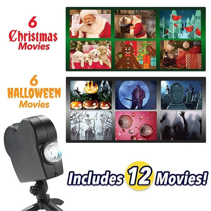 (🔥Last Day Promotion-SAVE 60% OFF)👻Halloween And Christmas Holographic Projection-BUY 2 GET 10% OFF & FREE SHIPPING