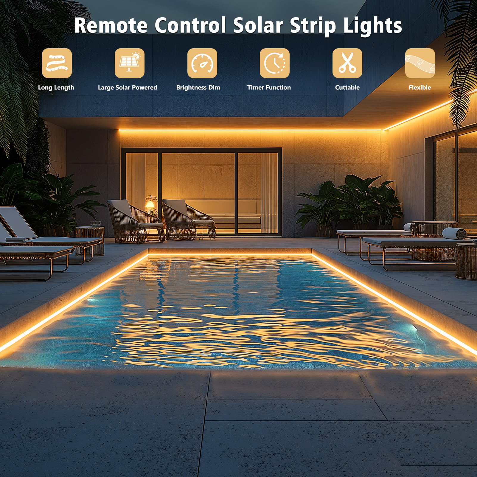 🔥Last Day 50% OFF🔥16.4Ft 320 LED Solar Powered Strip Lights Outdoor Waterproof