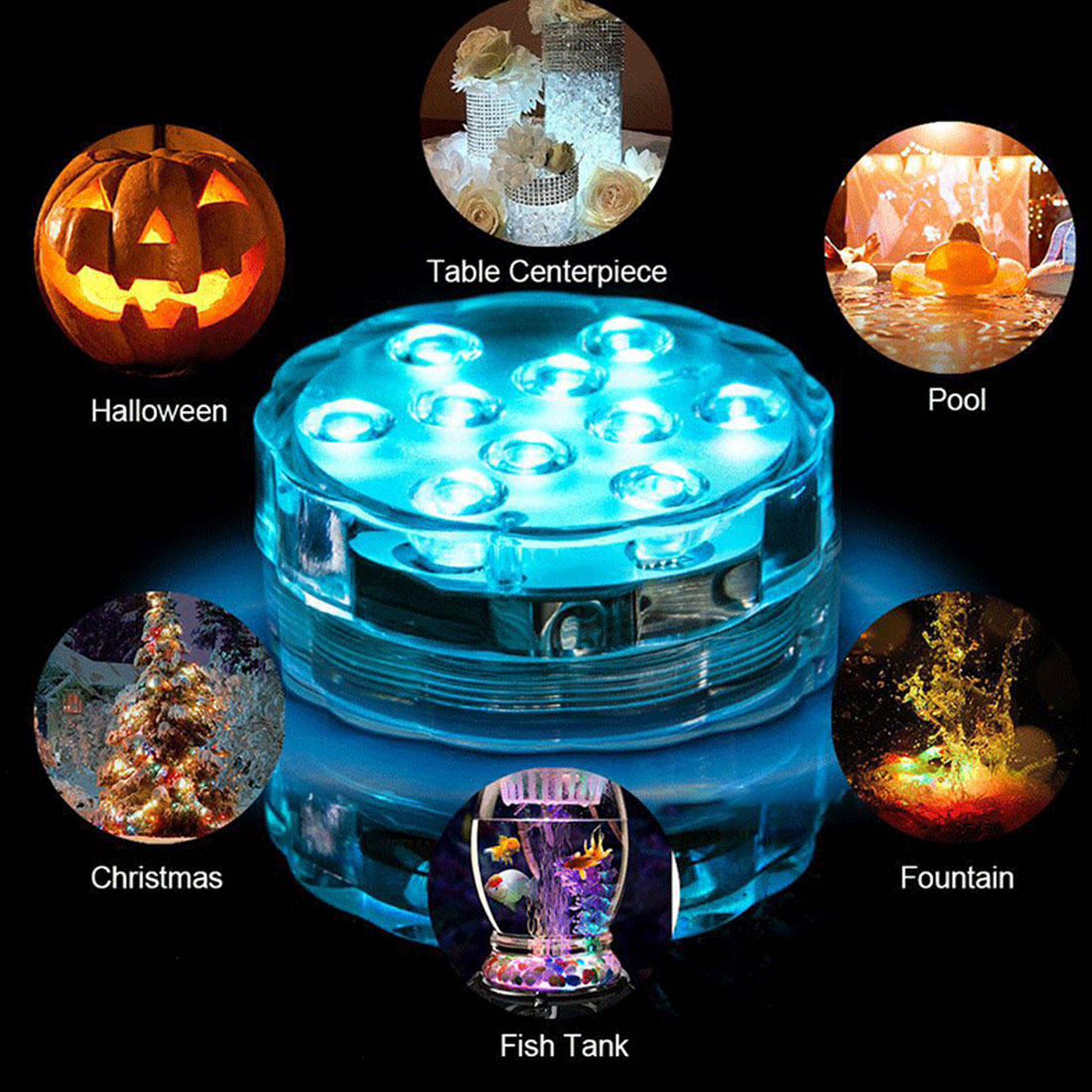 (SUMMER HOT SALE- Save 50% OFF) Submersible LED Pool Lights Remote Control (RF)