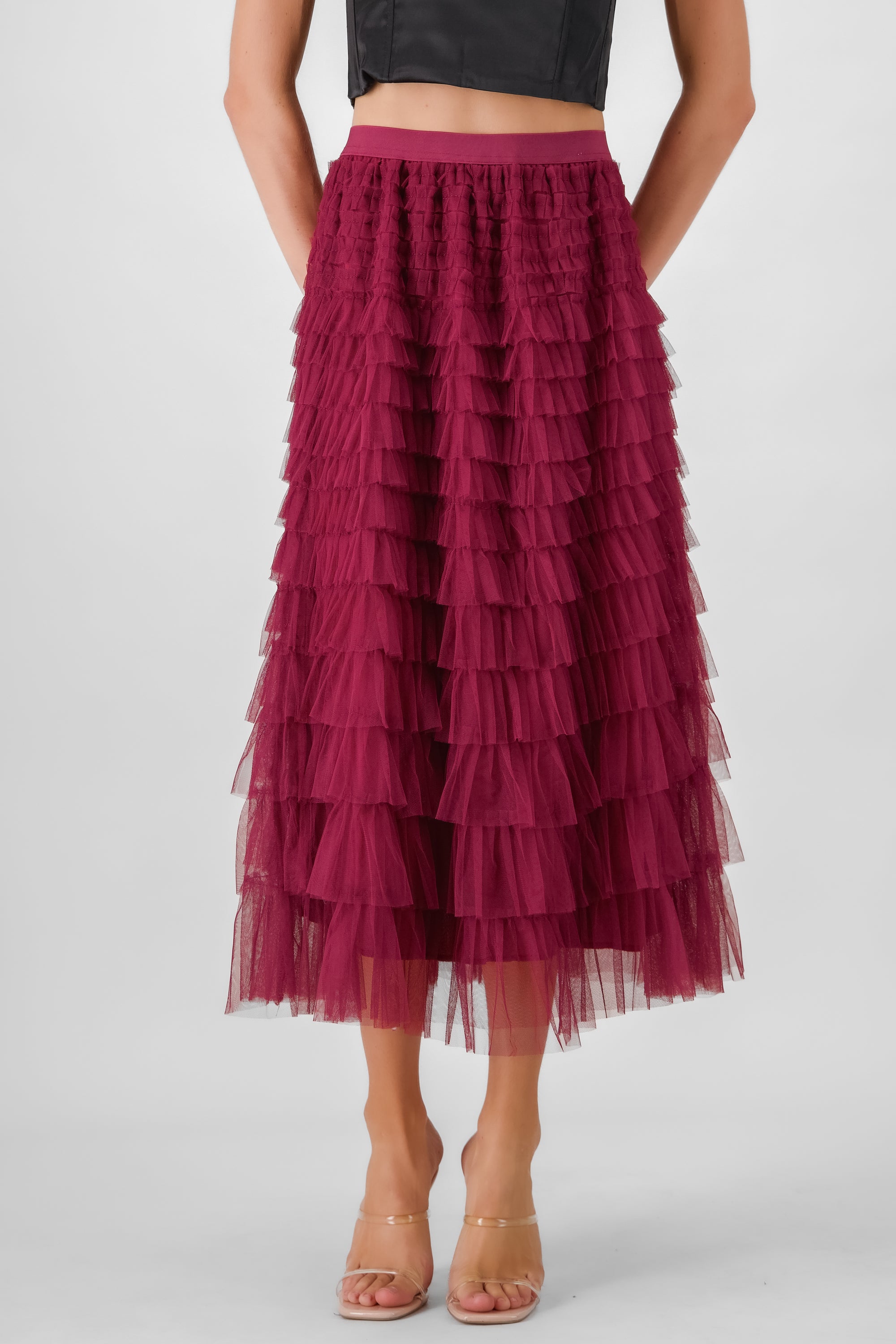 Ruffles Midi Skirt