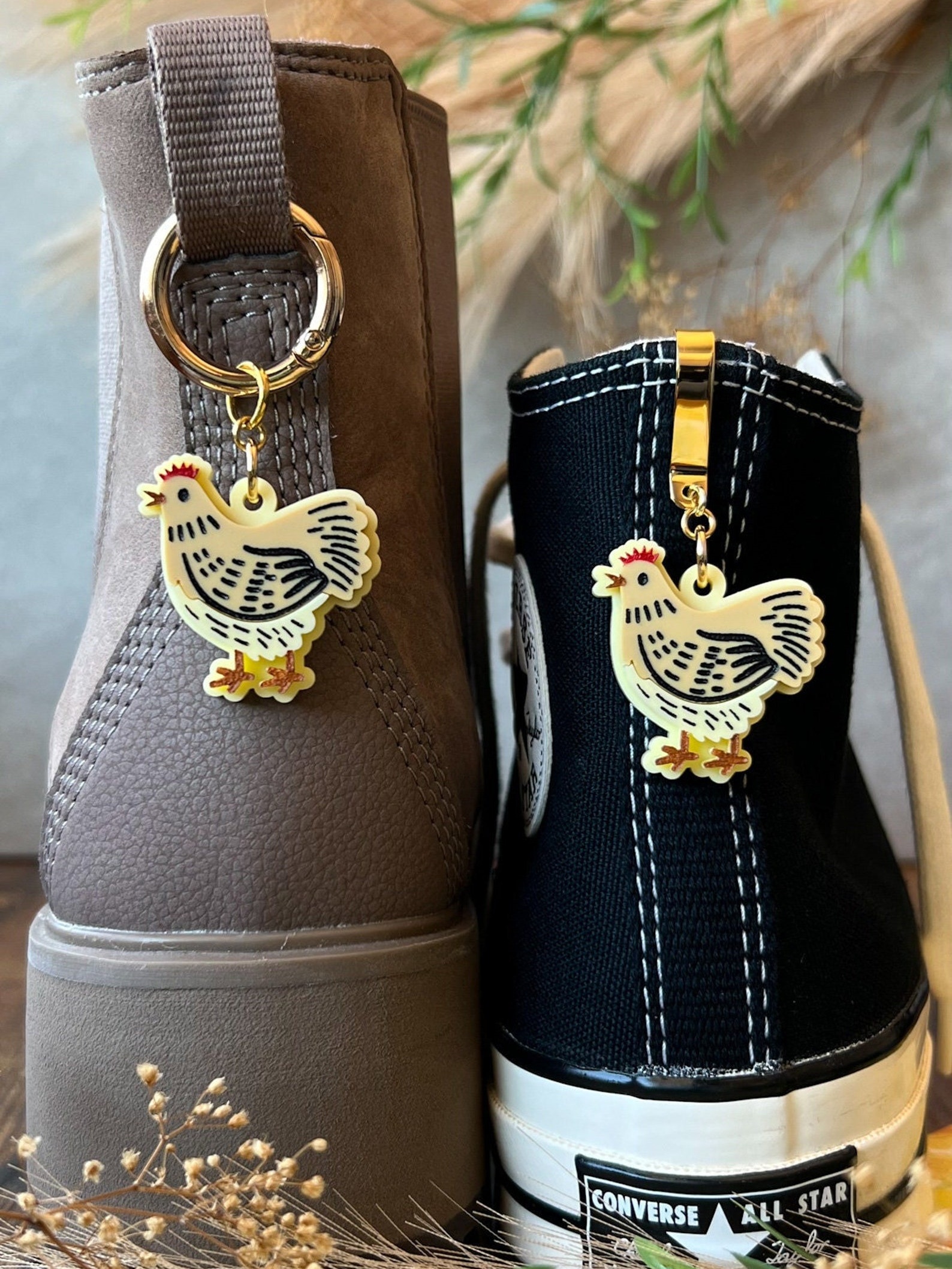 Back of Shoe Charm, Pull Loop Boot Charm, High Top Sneaker Clip - 2 Pack