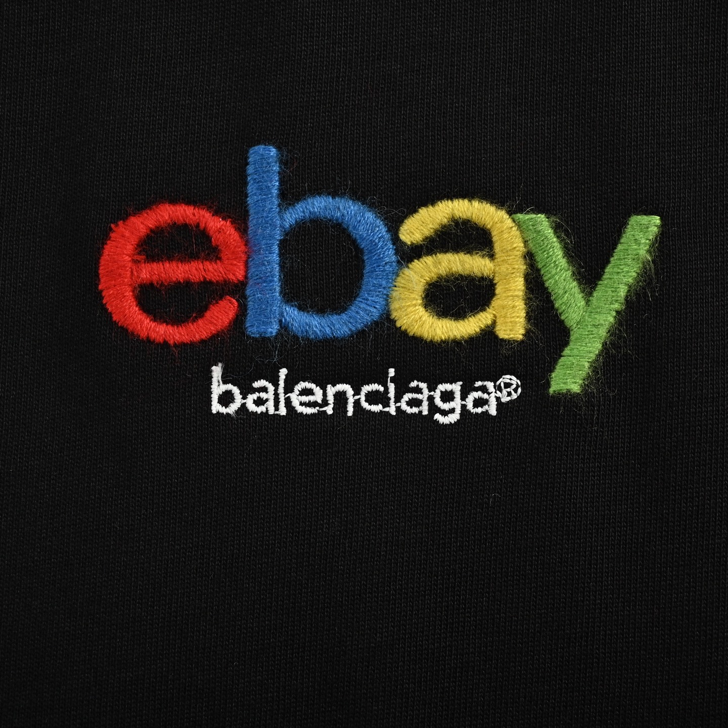 Balenciaga Ebay Embroidered Letter Short Sleeve