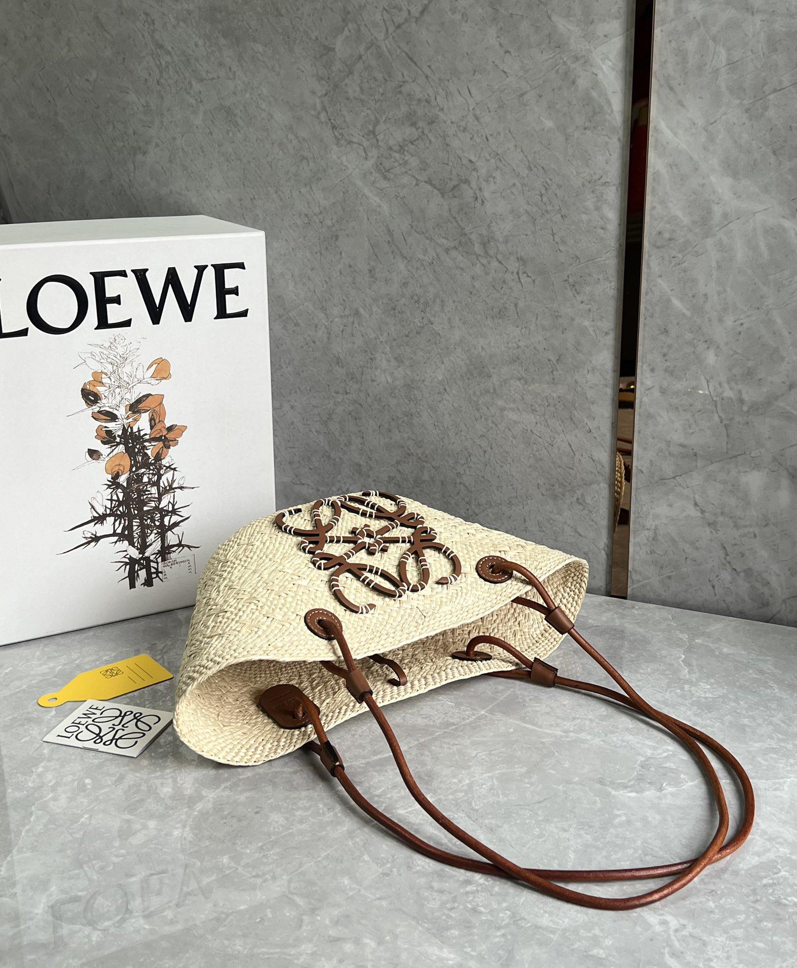 Loewe Anagram Basket Straw Bag 1002