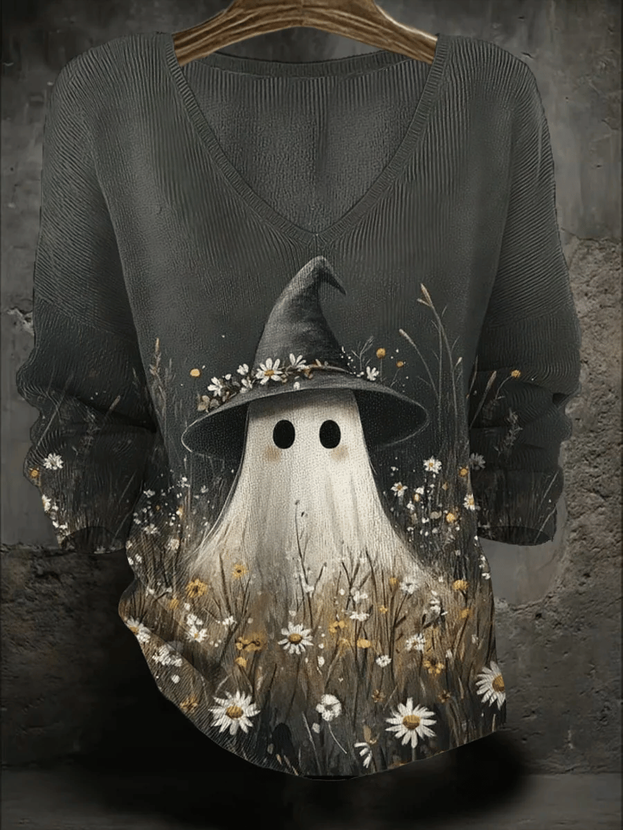 🔥Buy 3 Get 10% Off🔥Women's Halloween Ghost Print Sweater
