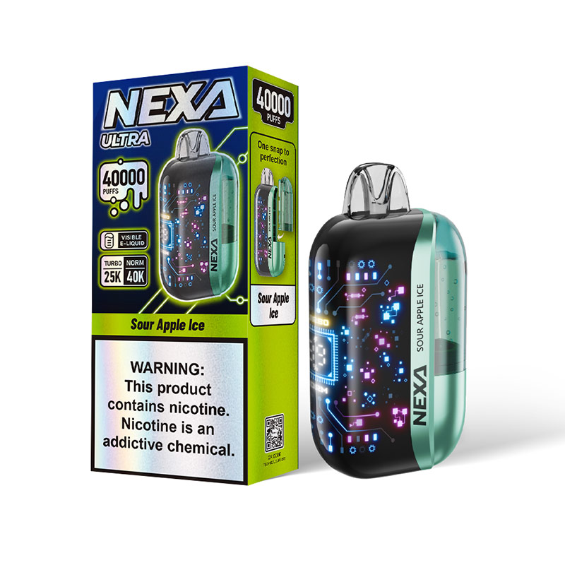 Sour Apple Ice-Nexa Ultra 40000 Puffs Disposable Vape Kit 800mAh 20ml-18724059