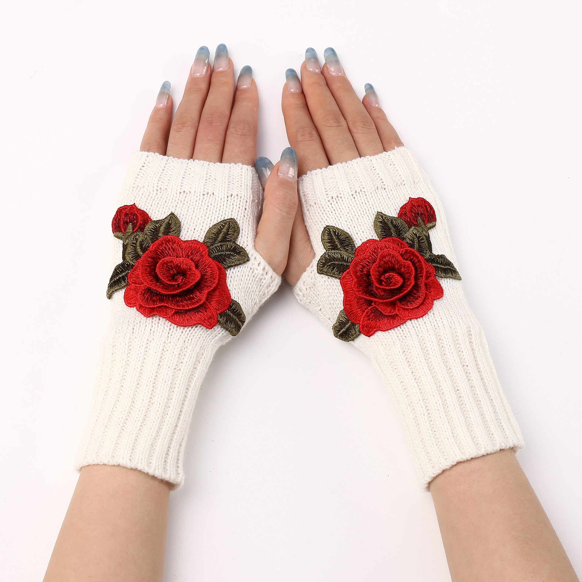🎄Early Christmas Sale 49% OFF🌸Vintage Floral Embroidered Knitted Gloves✨Buy 3 Get 10% OFF & Free Shipping