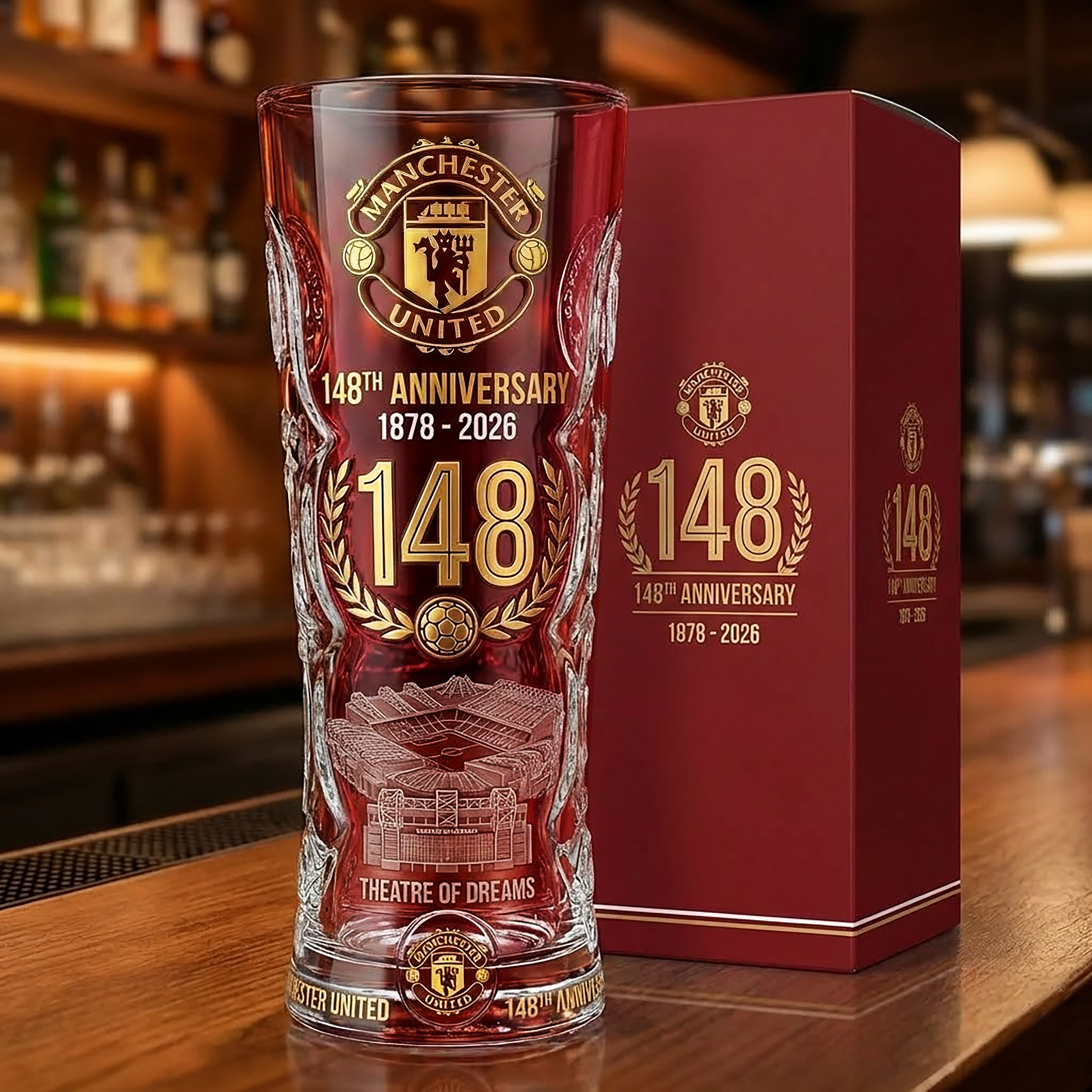 Manchester United 148th Anniversary Commemorative Glass