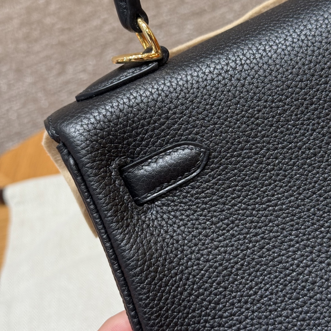 Hermès Kelly ck89Noir Handbag (Handmade to Order)