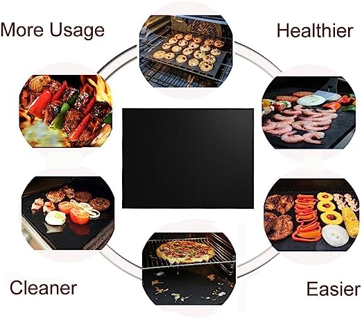 (🔥Last Day Promotion-SAVE 50% OFF)Reusable Non-Stick BBQ Grill Mats(Set of 2)-BUY 2 GET 1 FREE
