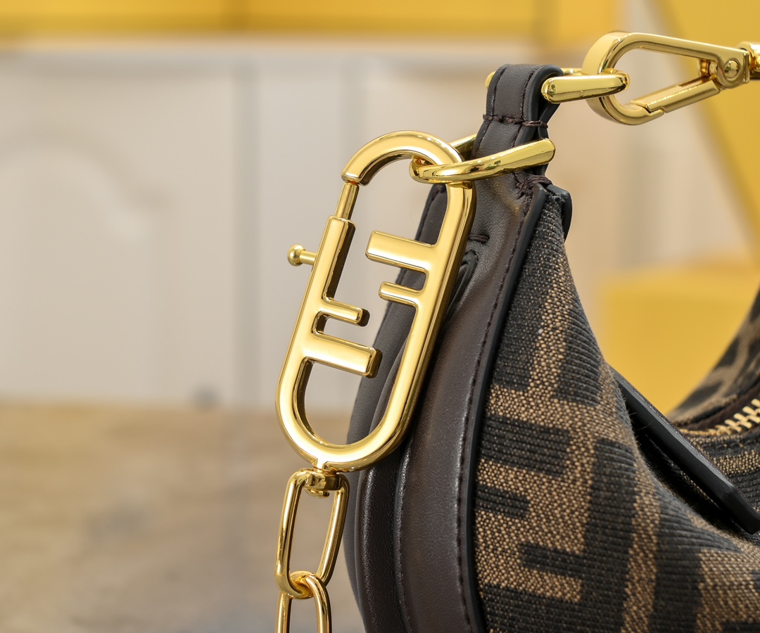FENDI gray underarm mini bag 2186