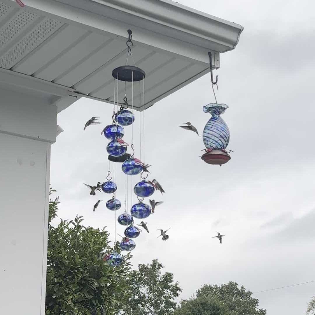 🔥ON SALE 59% OFF🔥Charming Wind Chimes Hummingbird feeders, ant and bee Proof, Never Leak