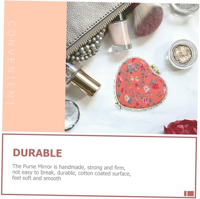 ❤️❤️Vintage Fabric Printed Double-Sided Folding Small Mirror 🔥(Pack of 4)