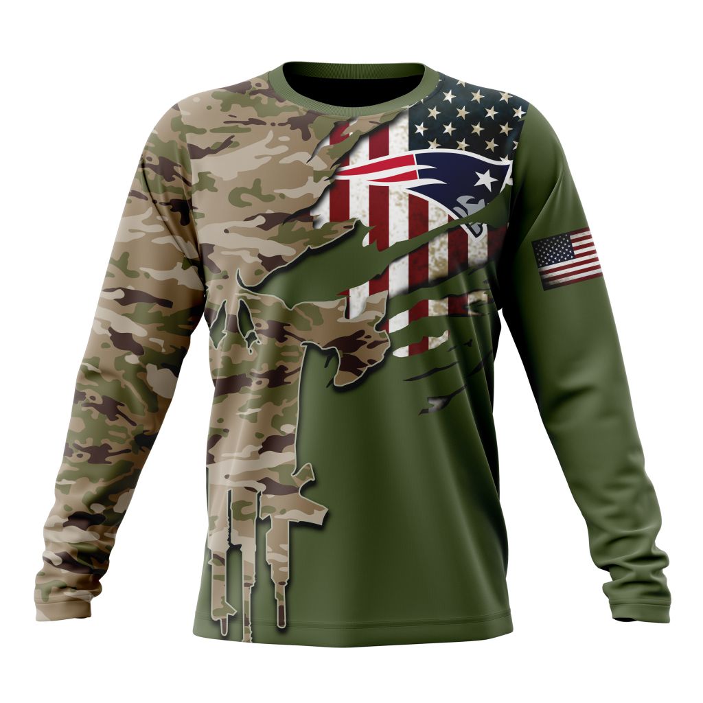 NEW ENGLAND PATRIOTS 3D HOODIE VETERANS DAY